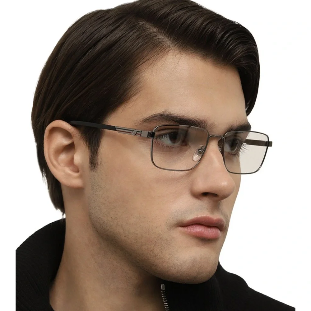 Gucci GG1291O Eyeglasses Gunmetal/Black Acetate/Metal Oval
